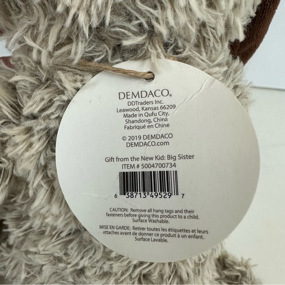 Demdaco Teddy Bear Plush Lift The Spirit Stuffed Animal Toy Hello Big Si… - Picture 5 of 15